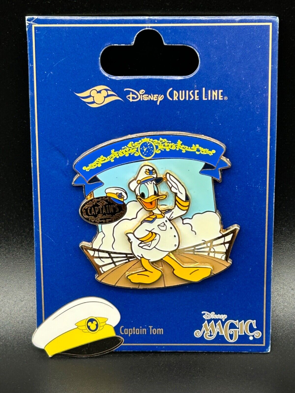 DCL Cruise Captain\'s Choice Captain Tom Donald Duck Saluting Disney Pin 64806