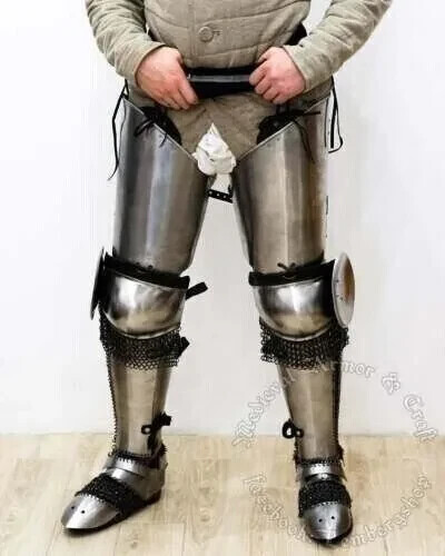 Medieval Legs protection armor Set for buhurt and steel fight Hardened chainmail Medieval Legs protection armor Set for buhurt and steel fight Hardened chainmail
