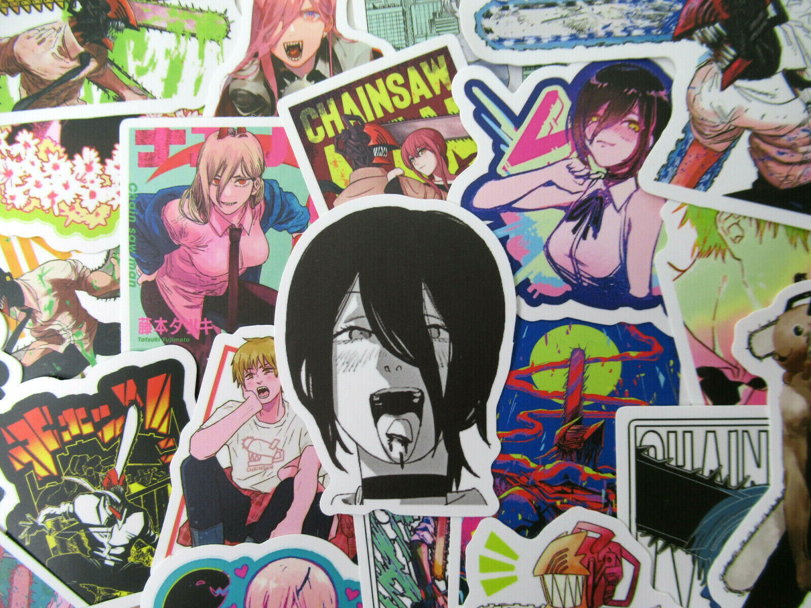 50pc Random Chainsaw Man Manga Anime Phone Laptop Water Bottle Sticker Pack