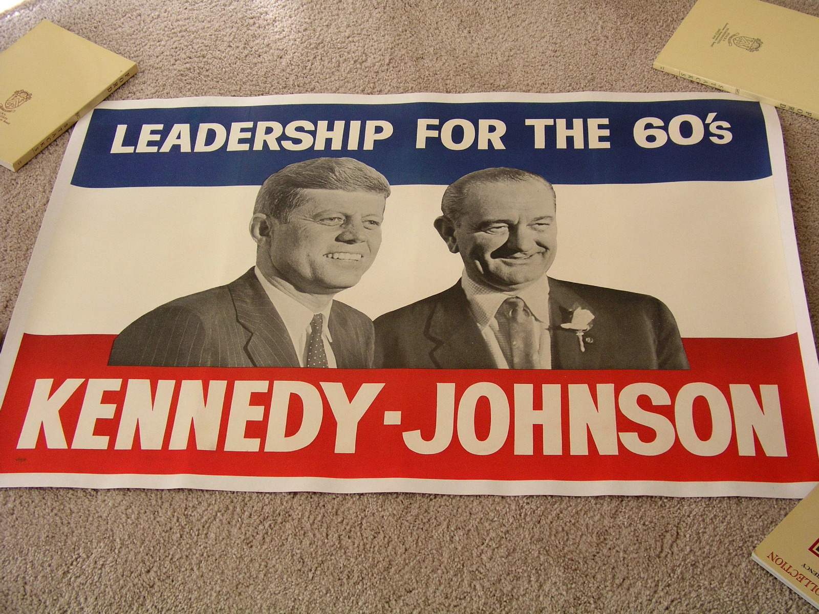 John F. Kennedy Lyndon B. Johnson Large Jugate Campaign Poster