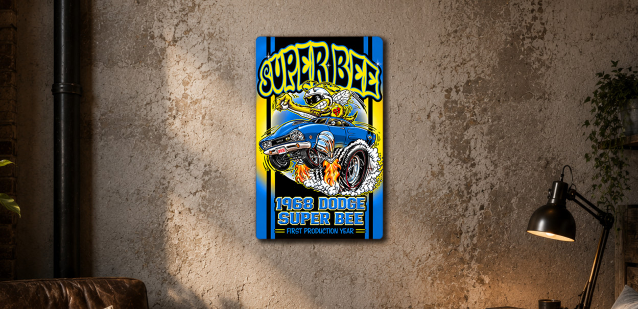1968 Dodge Super Bee Metal Sign Superbee Muscle Car Hot Rod Garage Wall Decor 1968 Dodge Super Bee Metal Sign Superbee Muscle Car Hot Rod Garage Wall Decor