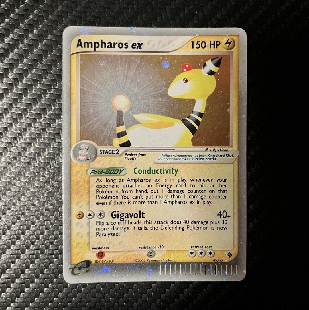 Pokemon Ampharos Ex 89/97 Ex Dragon 2003 Holo English Pokemon Ampharos Ex 89/97 Ex Dragon 2003 Holo English