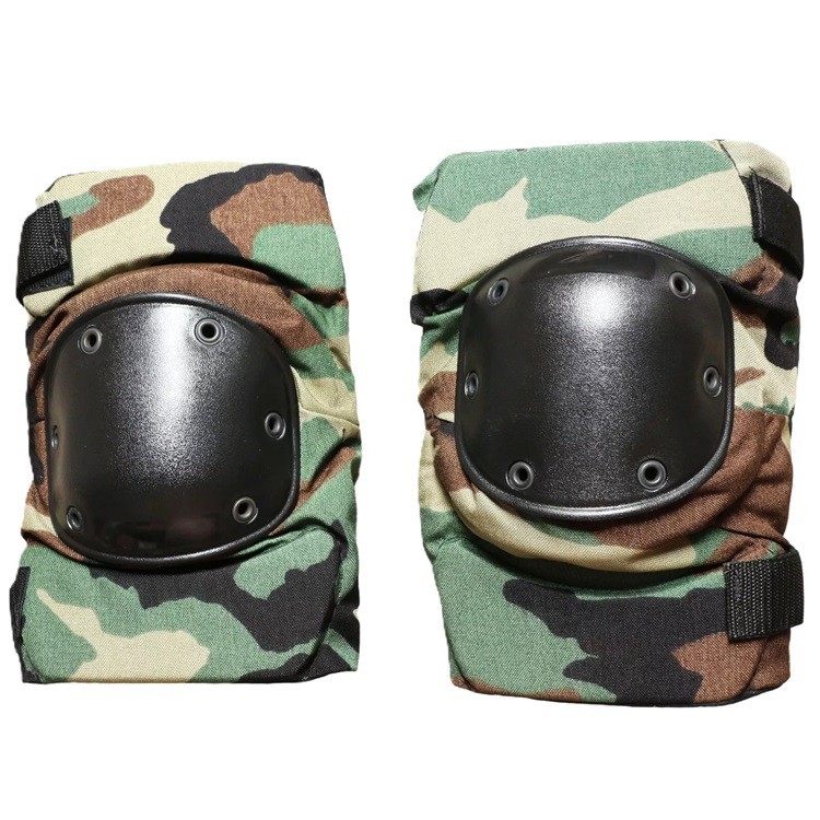 USGI Military Woodland Camo Knee Pads - Army M81 Tactical Knee Guard