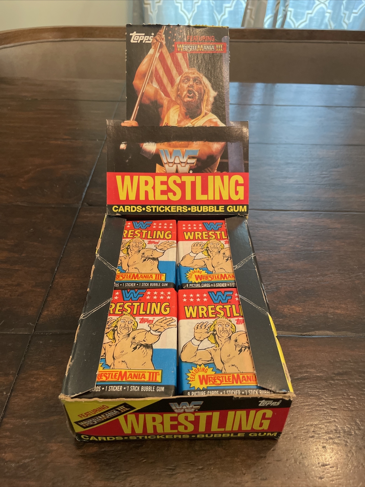 (1) Unopened Wax Pack 1987 WWF Topps Wrestlemania III Hulk Hogan Brother (1) Unopened Wax Pack 1987 WWF Topps Wrestlemania III Hulk Hogan Brother