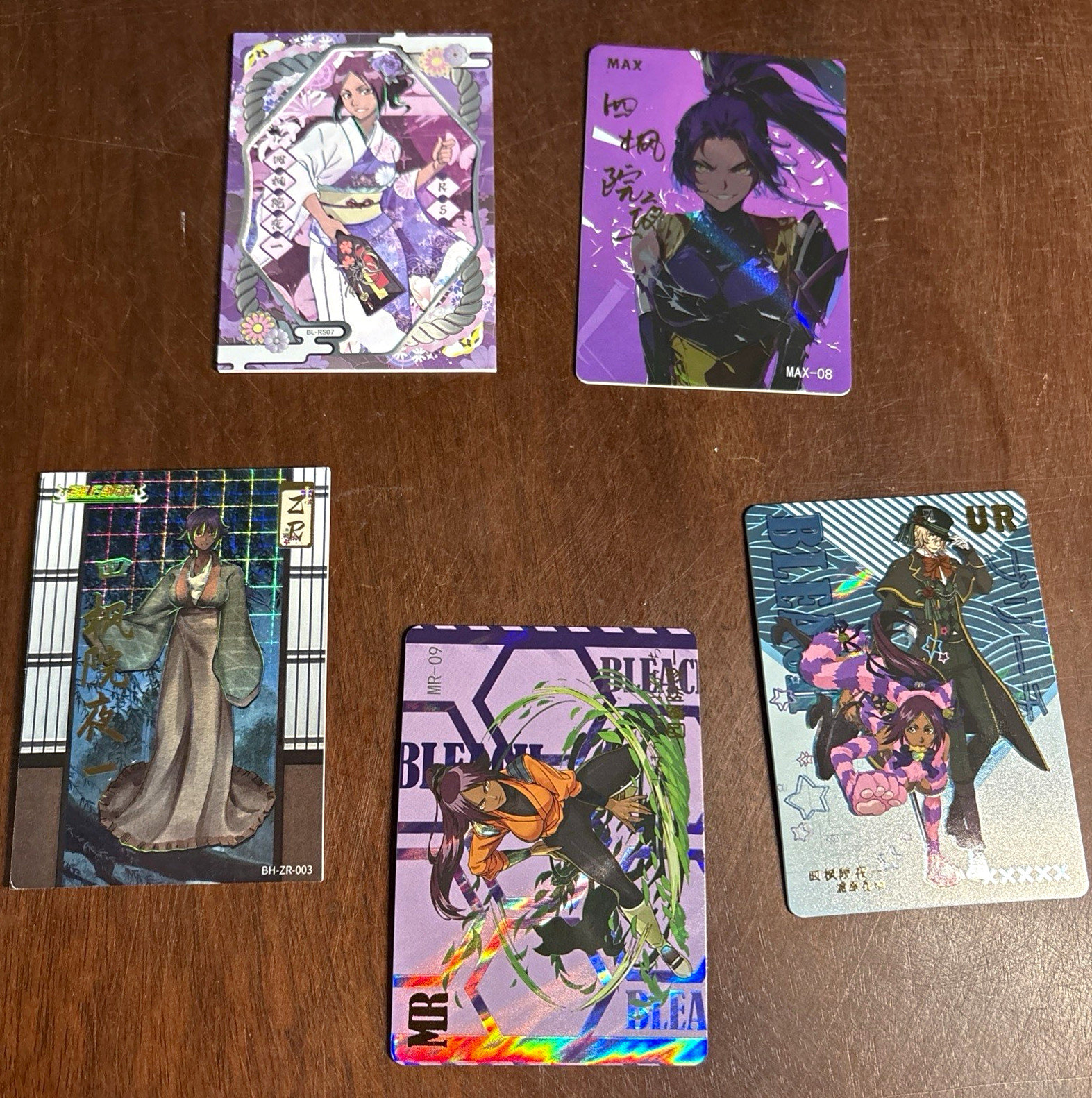 Bleach BLEACH EX. Hologram Trading Card Lot 17 Cards Yoruichi Shihouin