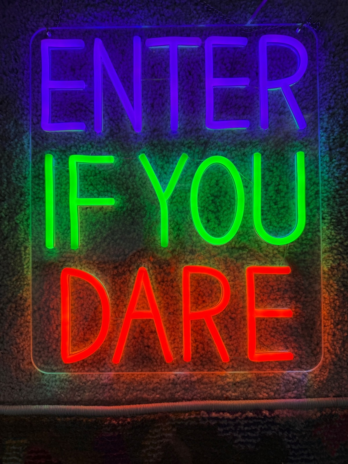 GEMMY "ENTER IF YOU DARE" Neon Light Sign 14” Halloween Haunt Party Decor GEMMY "ENTER IF YOU DARE" Neon Light Sign 14” Halloween Haunt Party Decor