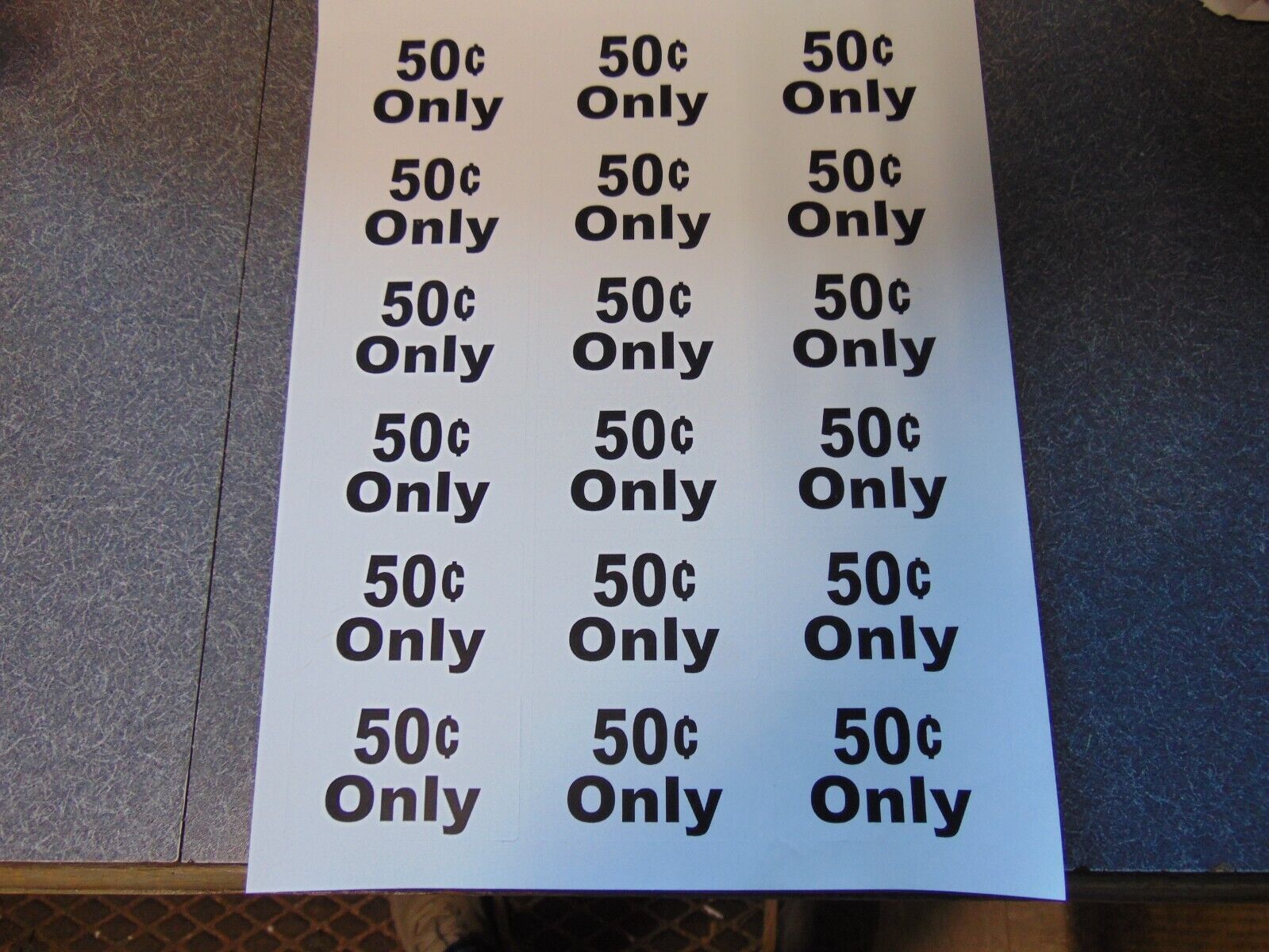  18 New 50 Cent Decal Stickers. Arcade Game, Skee Ball, Gambling, Vending, Etc.
