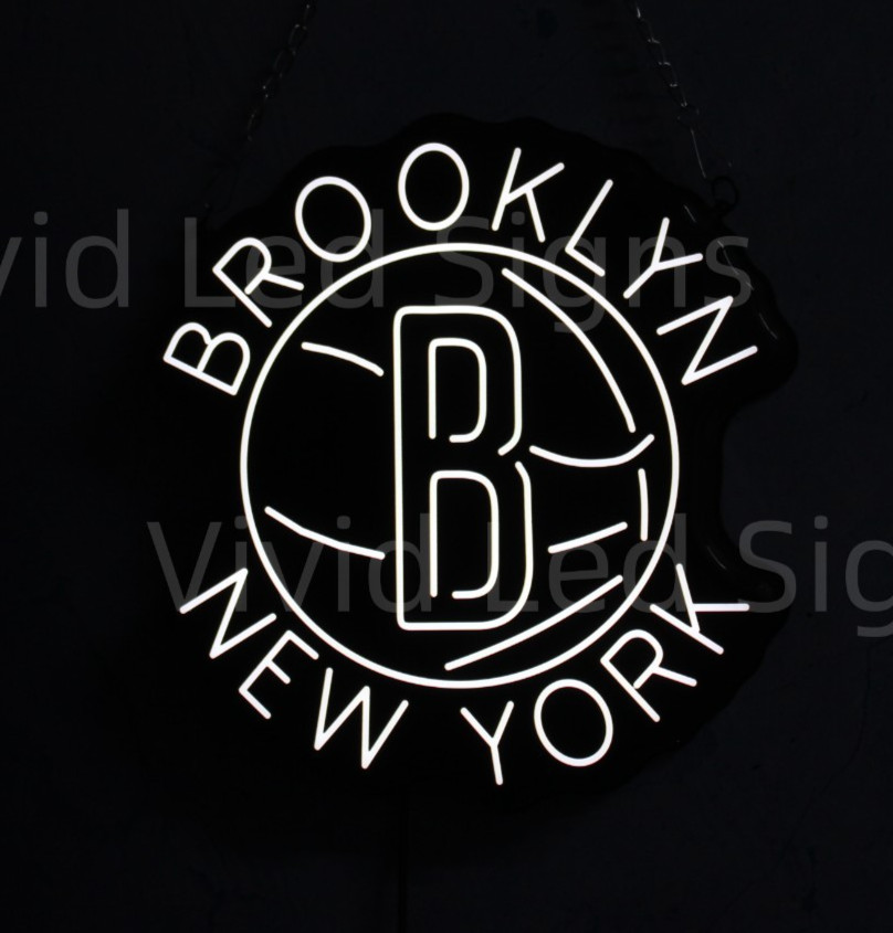 10" Vivid Brooklyn Nets Logo Neon Sign Light Lamp Beer Bar Wall Decor Room Cute 10" Vivid Brooklyn Nets Logo Neon Sign Light Lamp Beer Bar Wall Decor Room Cute