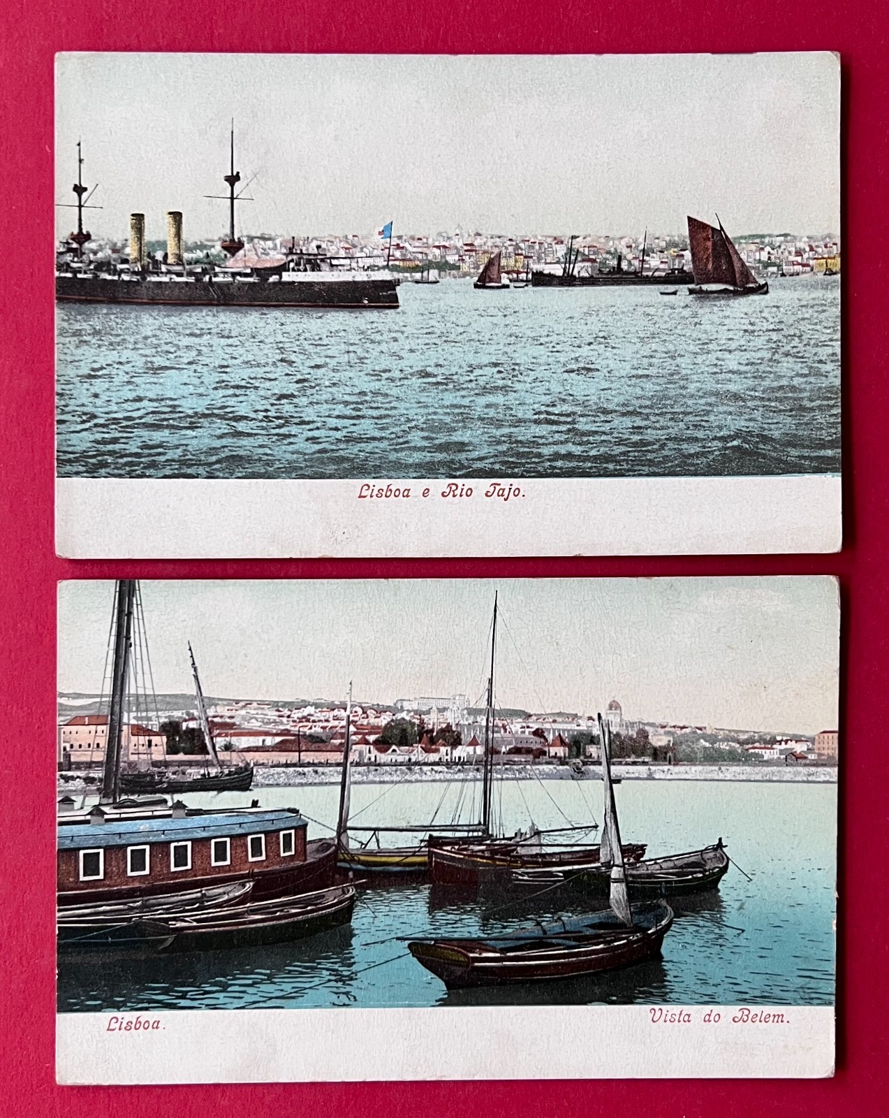 2 x Postcard Lisboa Lisbon in Portugal around 1906 Rio Tagus, Vista do Belem (176411 2 x Postcard Lisboa Lisbon in Portugal around 1906 Rio Tagus, Vista do Belem (176411