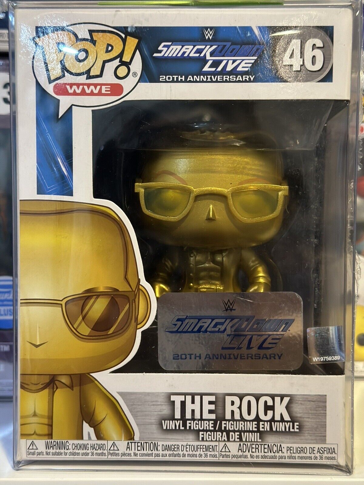 The Rock #46 Gold smack down live 20th Anniversary