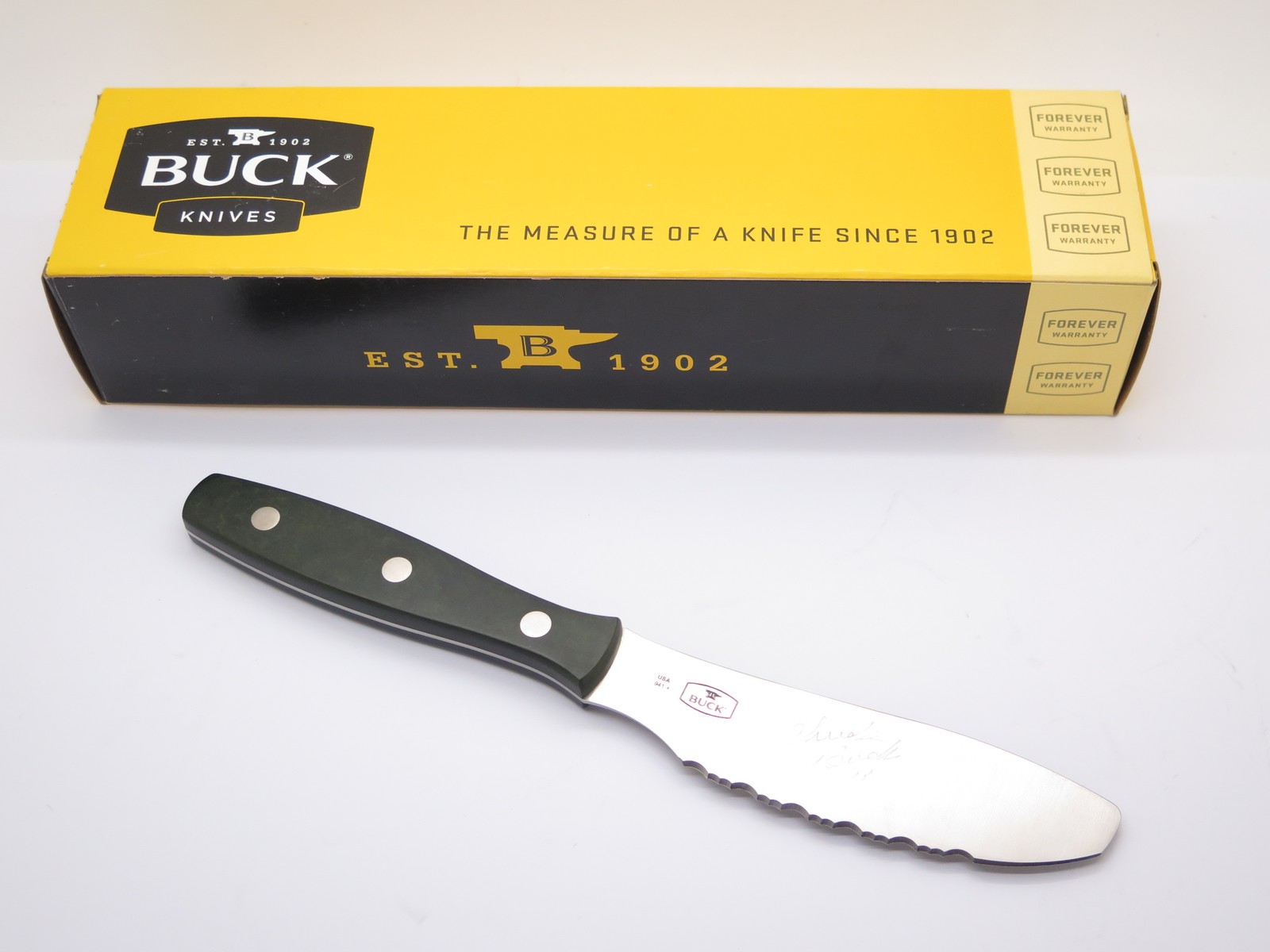 2010 Buck 941 Spatula Spreader Chuck Buck Signature Fixed Blade Kitchen Knife 2010 Buck 941 Spatula Spreader Chuck Buck Signature Fixed Blade Kitchen Knife