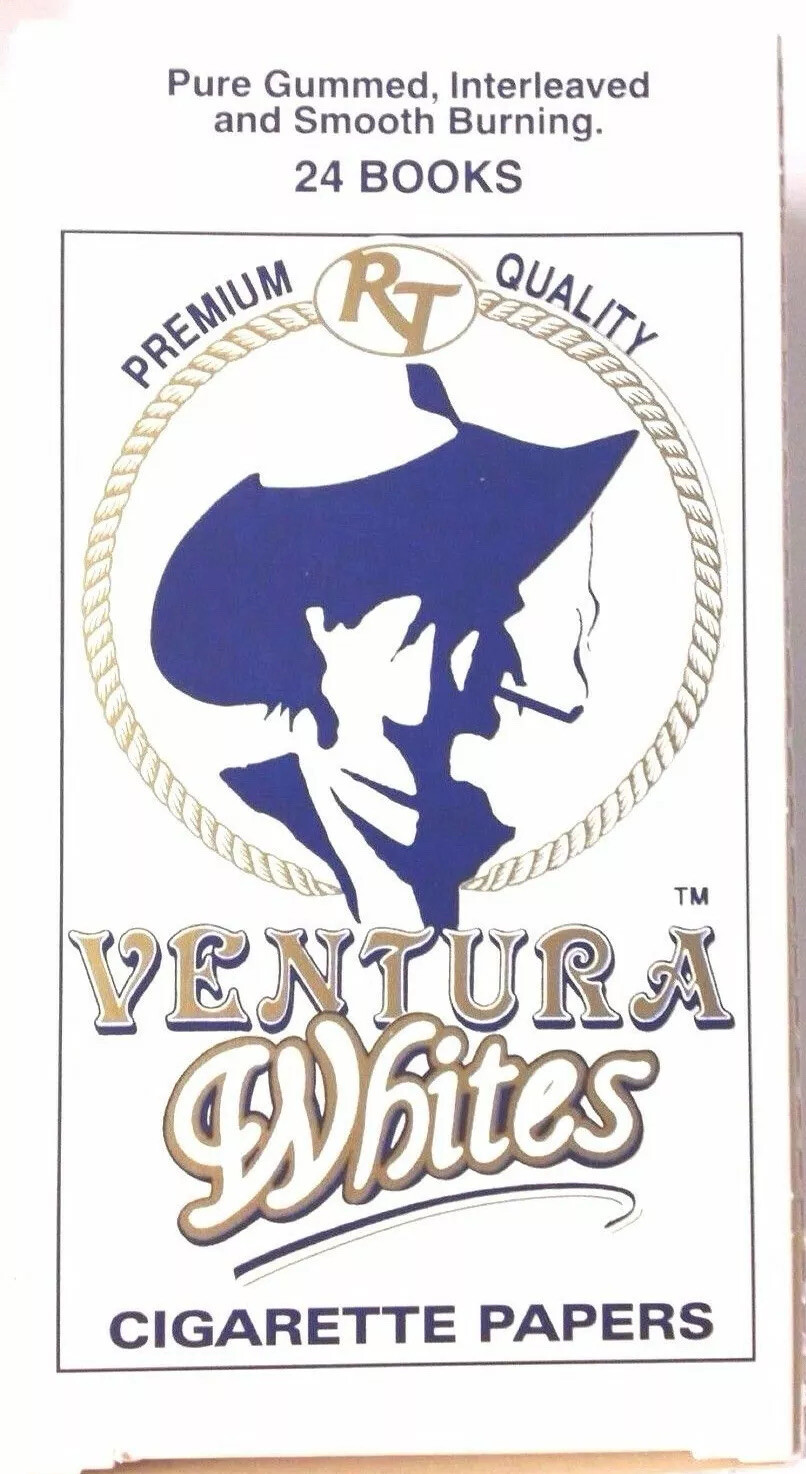 24 Packs Ventura White single wide cigarette rolling papers 70 mm full box 24 Packs Ventura White single wide cigarette rolling papers 70 mm full box
