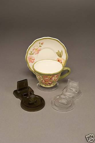 6 New Clear Tea Cup and Saucer Stands, holder, espresso sets 6 New Clear Tea Cup and Saucer Stands, holder, espresso sets