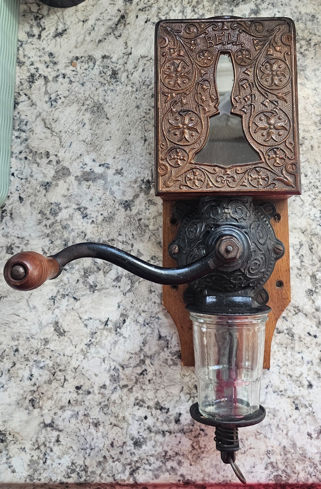Rare Antique Arcade "Bell" Wall-Mount Coffee Mill / Grinder Rare Antique Arcade "Bell" Wall-Mount Coffee Mill / Grinder