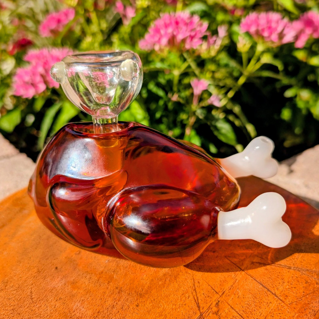 Thanksgiving Roasted Turkey Glass Tobacco Pipe – Collectable Thanksgiving Roasted Turkey Glass Tobacco Pipe – Collectable