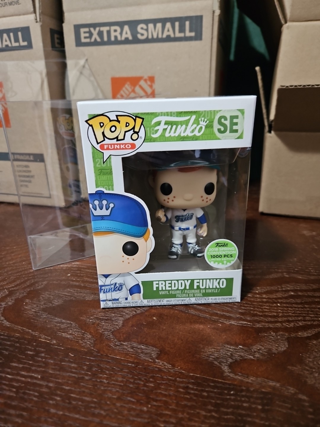 Funko Freddy Funko White Uniform Baseball #SE Spring Convention 2018 1000 PCS Funko Freddy Funko White Uniform Baseball #SE Spring Convention 2018 1000 PCS