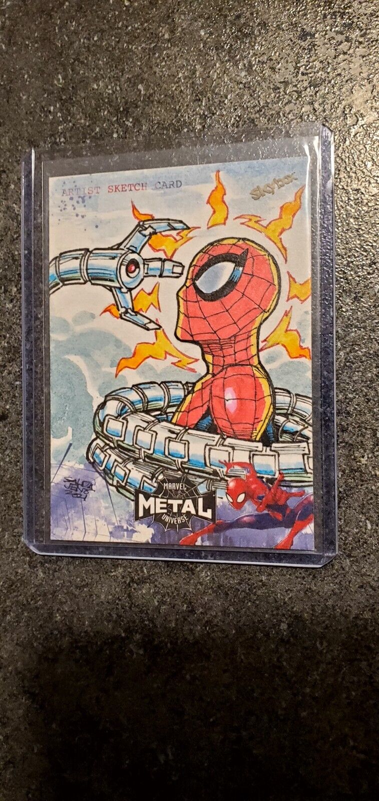 Spider-Man MARVEL Metal Universe 2021 Sketch Card Artist Proof 1/1 Dr.Octo
