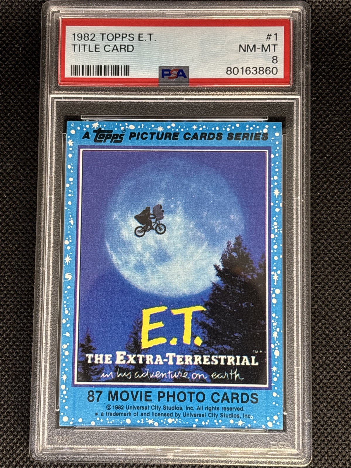 1982 Topps ET E.T. The Extra Terrestrial #1 Title Card PSA 8 NM-MT Rookie Card