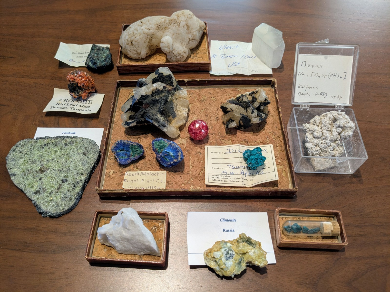 Antique mineral collection, early 1900s - 14 specimens (read desc) Antique mineral collection, early 1900s - 14 specimens (read desc)