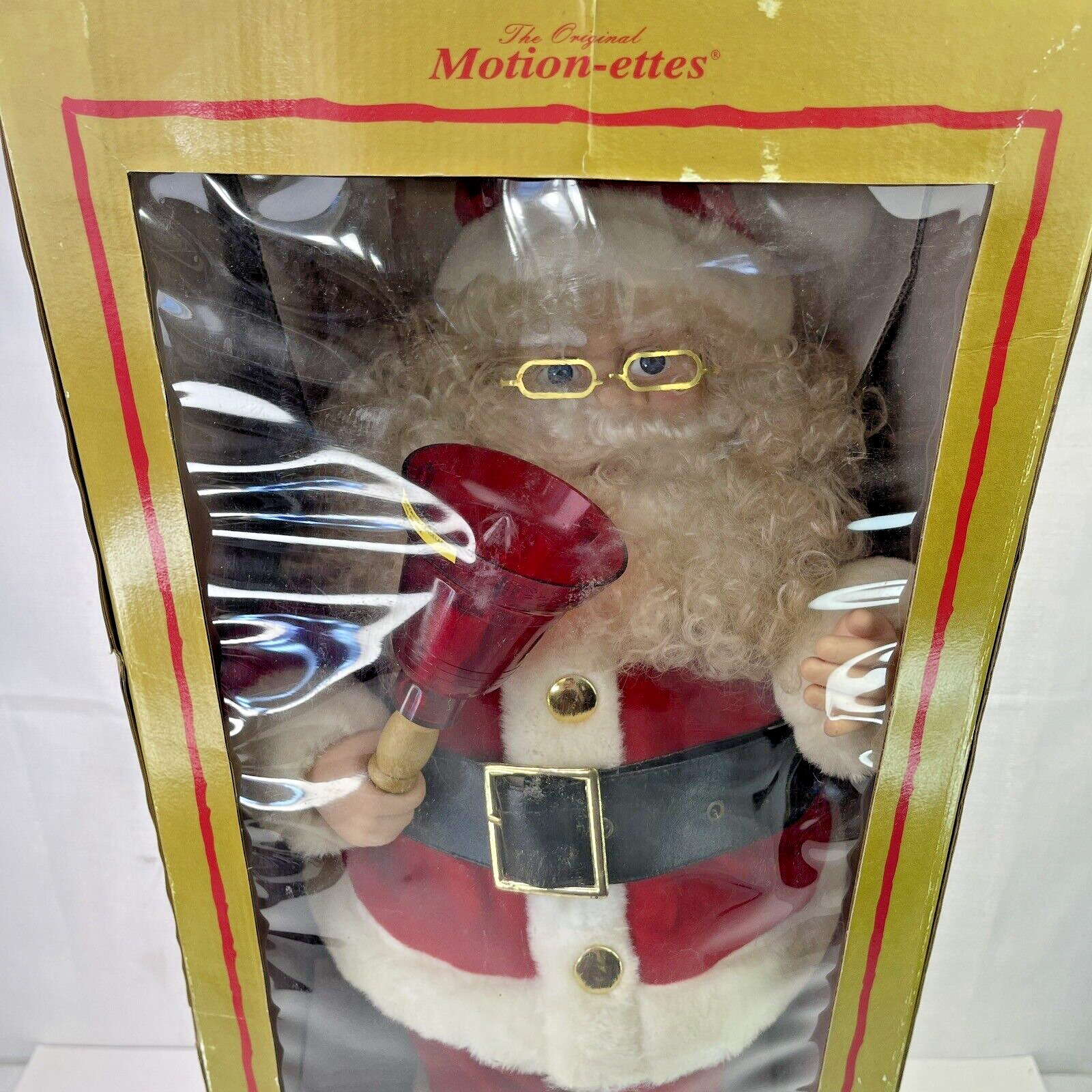Vintage 24” Santa Claus TELCO Animated Illuminated MOTIONETTES 1996 Box & Papers