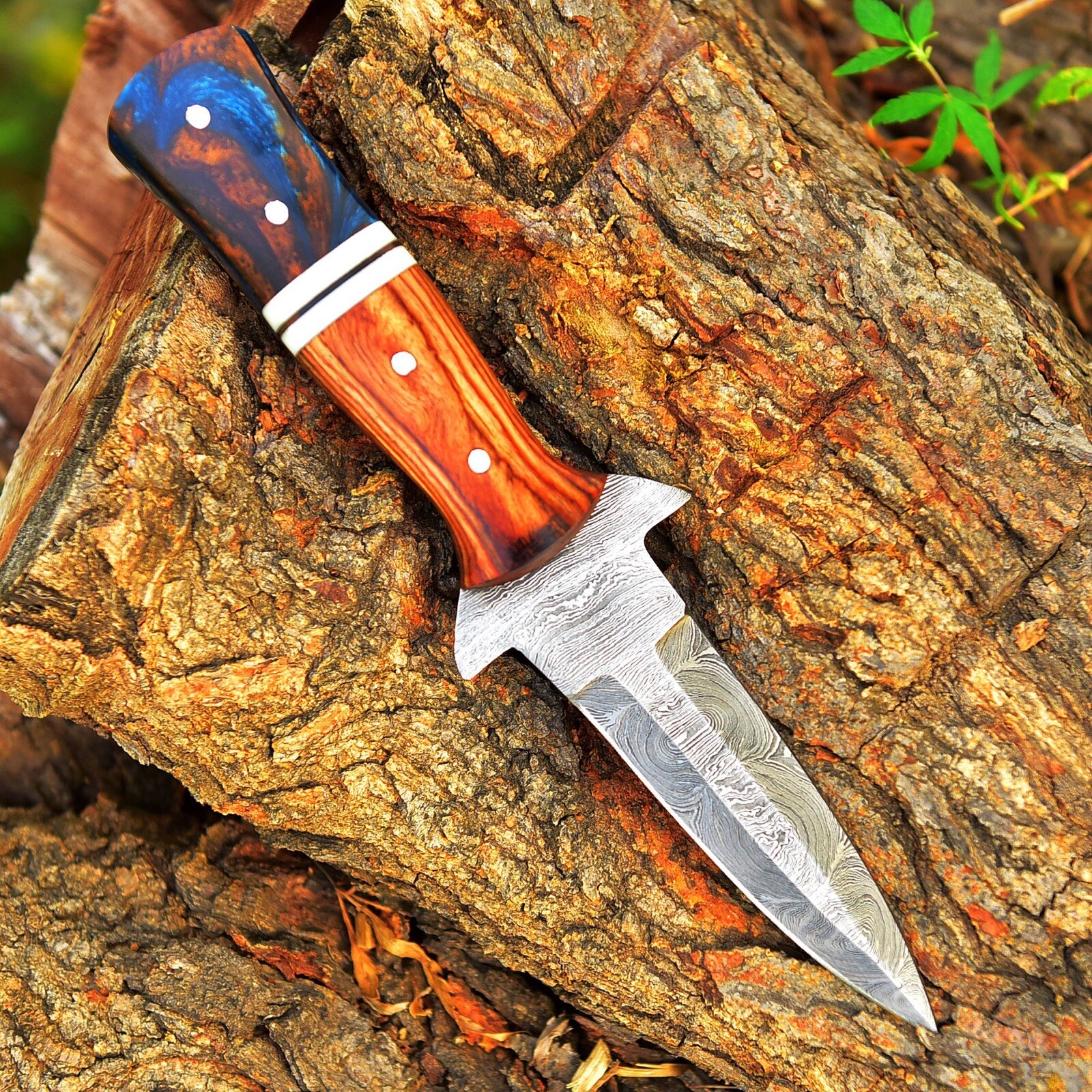 Celtic Scottish - Genuine Damascus Sgian Skean Dubh Dirk Dagger 9”Knife Fulltang Celtic Scottish - Genuine Damascus Sgian Skean Dubh Dirk Dagger 9”Knife Fulltang