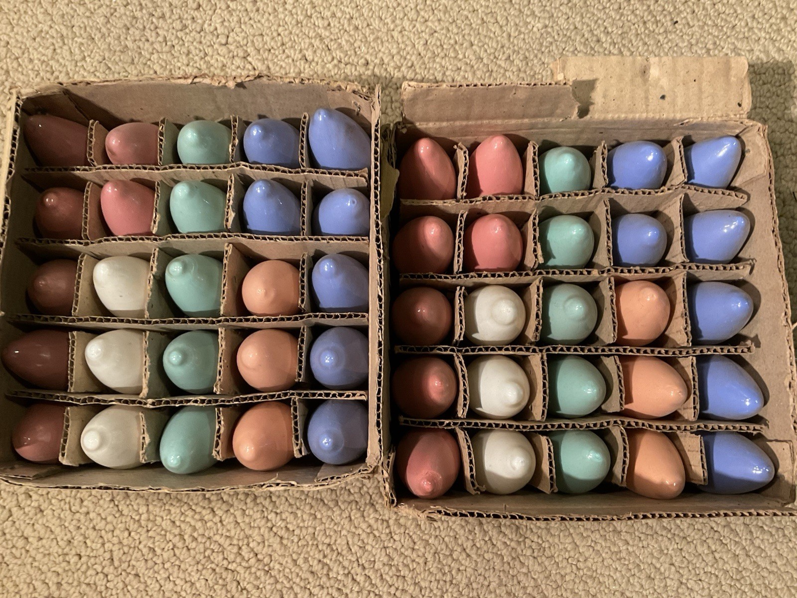 50 Vintage Pastel Christmas Easter Lights Lamp Bulbs C-9 1/4 Replacement 50 Vintage Pastel Christmas Easter Lights Lamp Bulbs C-9 1/4 Replacement