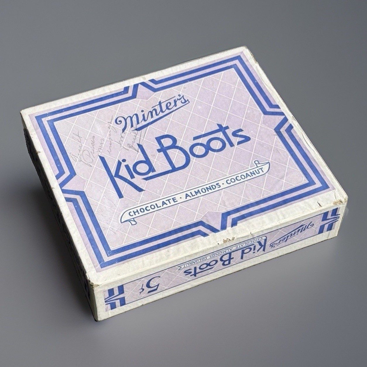 Vintage 1920's MINTER'S KID BOOTS Chocolate Candy Display Box - Art Deco - Empty