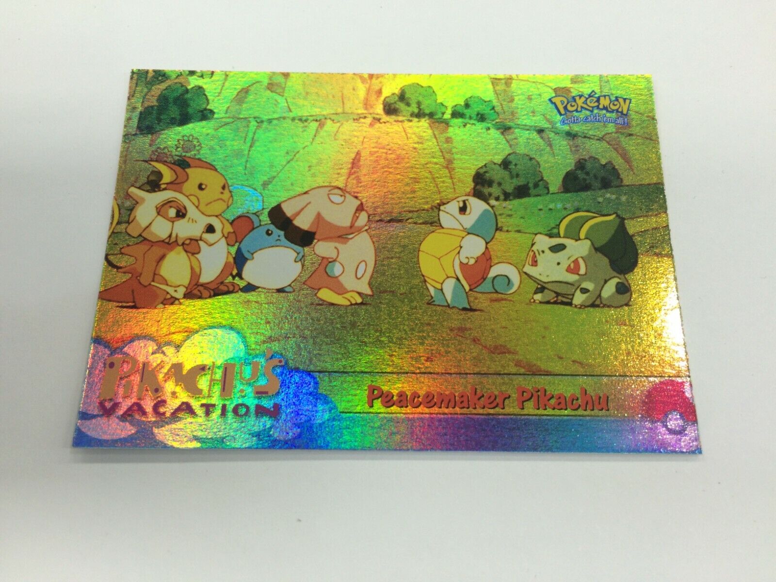 1999 TOPPS POKEMON FIRST MOVIE TRADING CARD HOLOFOIL CARD #46 PEACEMAKER PIKACHU