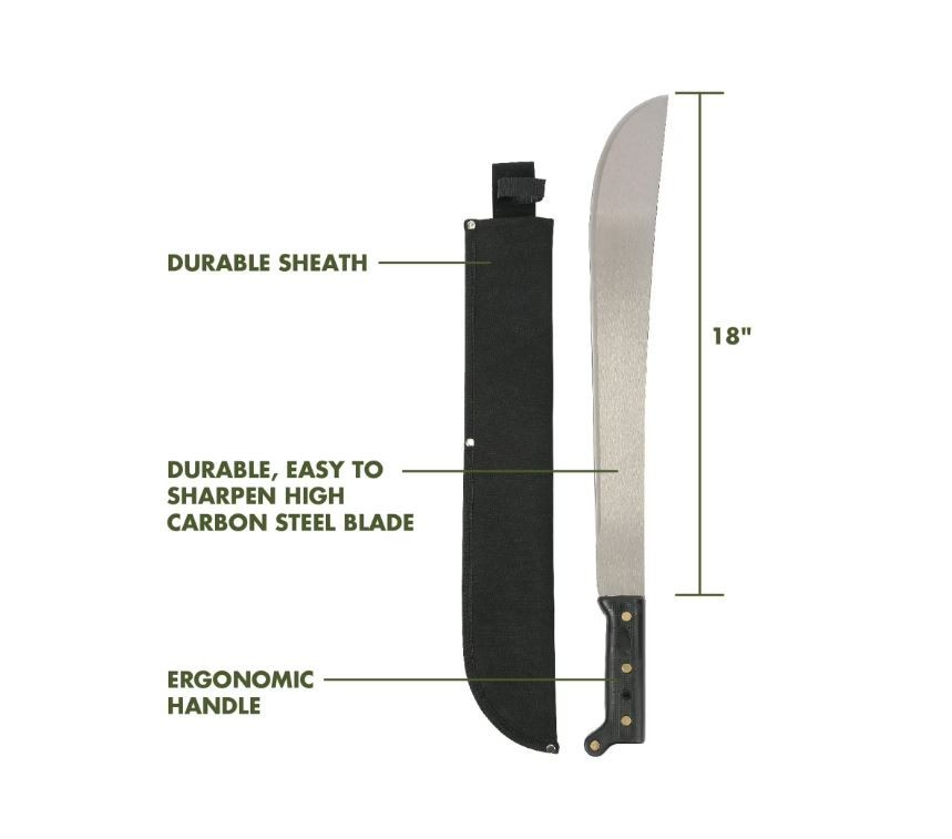 Ozark Trail 18" Machete with Sheath, Model 5052