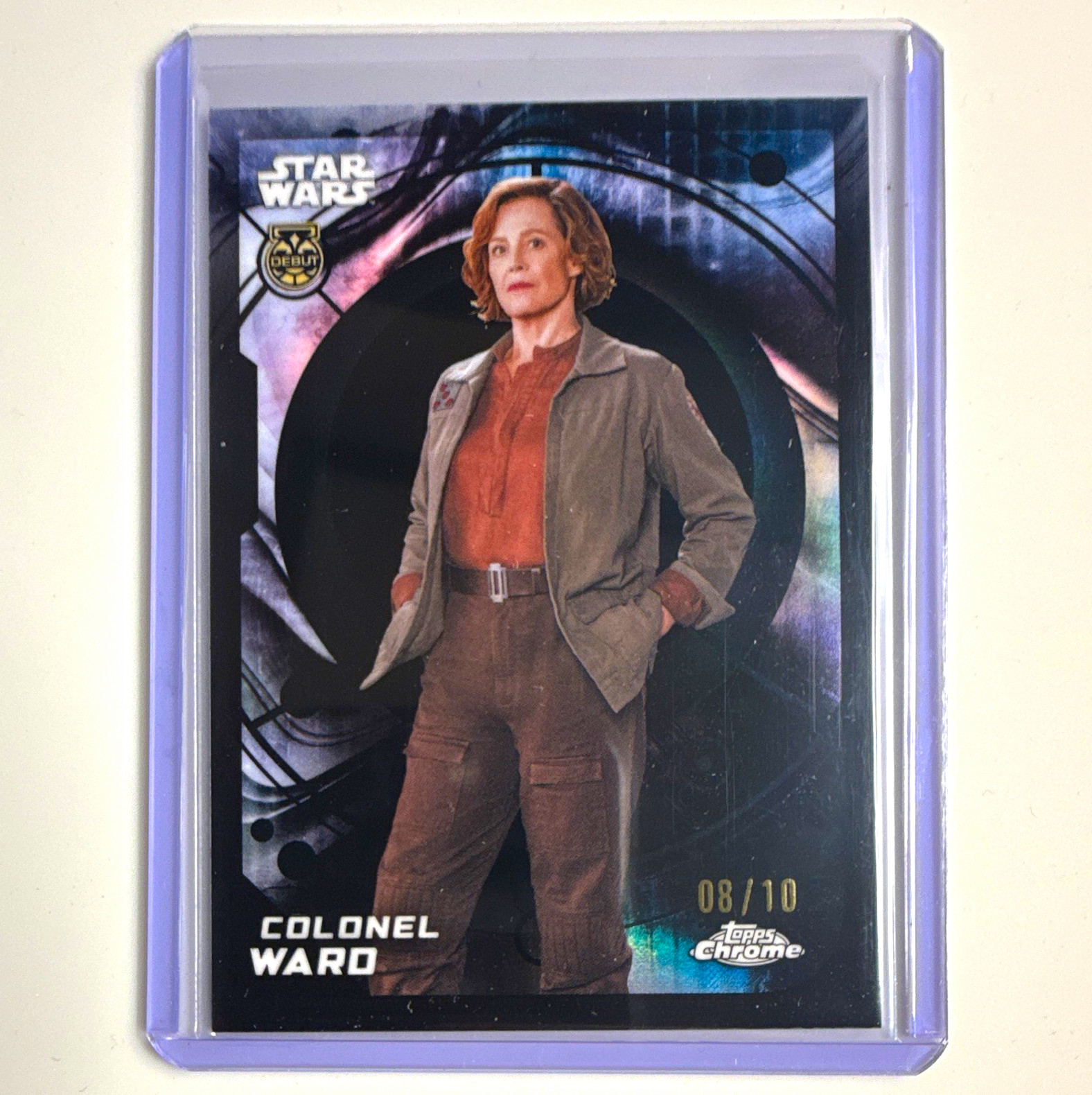2026 Topps Chrome Star Wars Colonel Ward #68 08/10 BLACK
