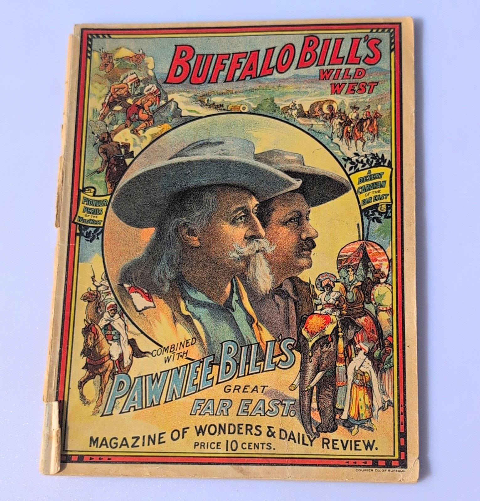 Antique Buffalo Bill Pawnee Bill Wild West Show Program 1910 Antique Buffalo Bill Pawnee Bill Wild West Show Program 1910