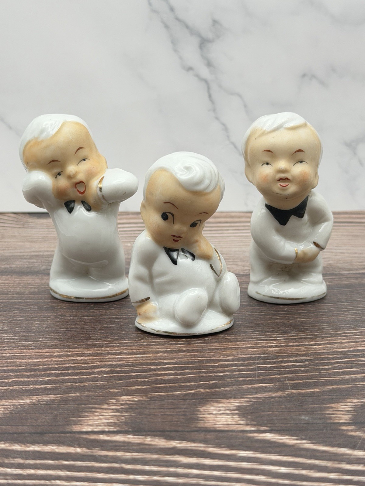 Vintage Mischevious Choir Boy Ceramic Figurines Set of 3 Made in Japan Vintage Mischevious Choir Boy Ceramic Figurines Set of 3 Made in Japan