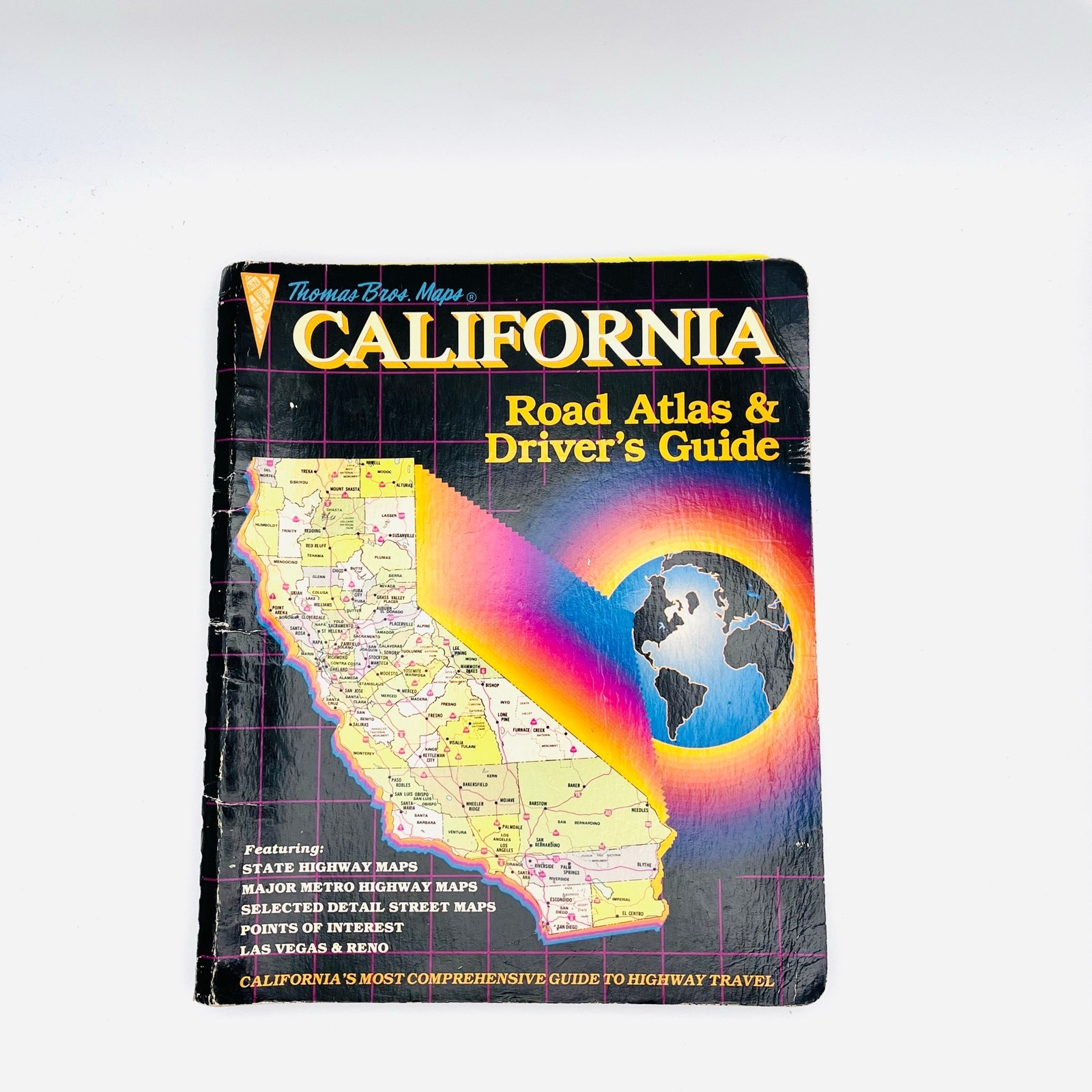 Vintage 1988 Thomas Bros California Road Atlas Drivers Guide 6th Edition Maps