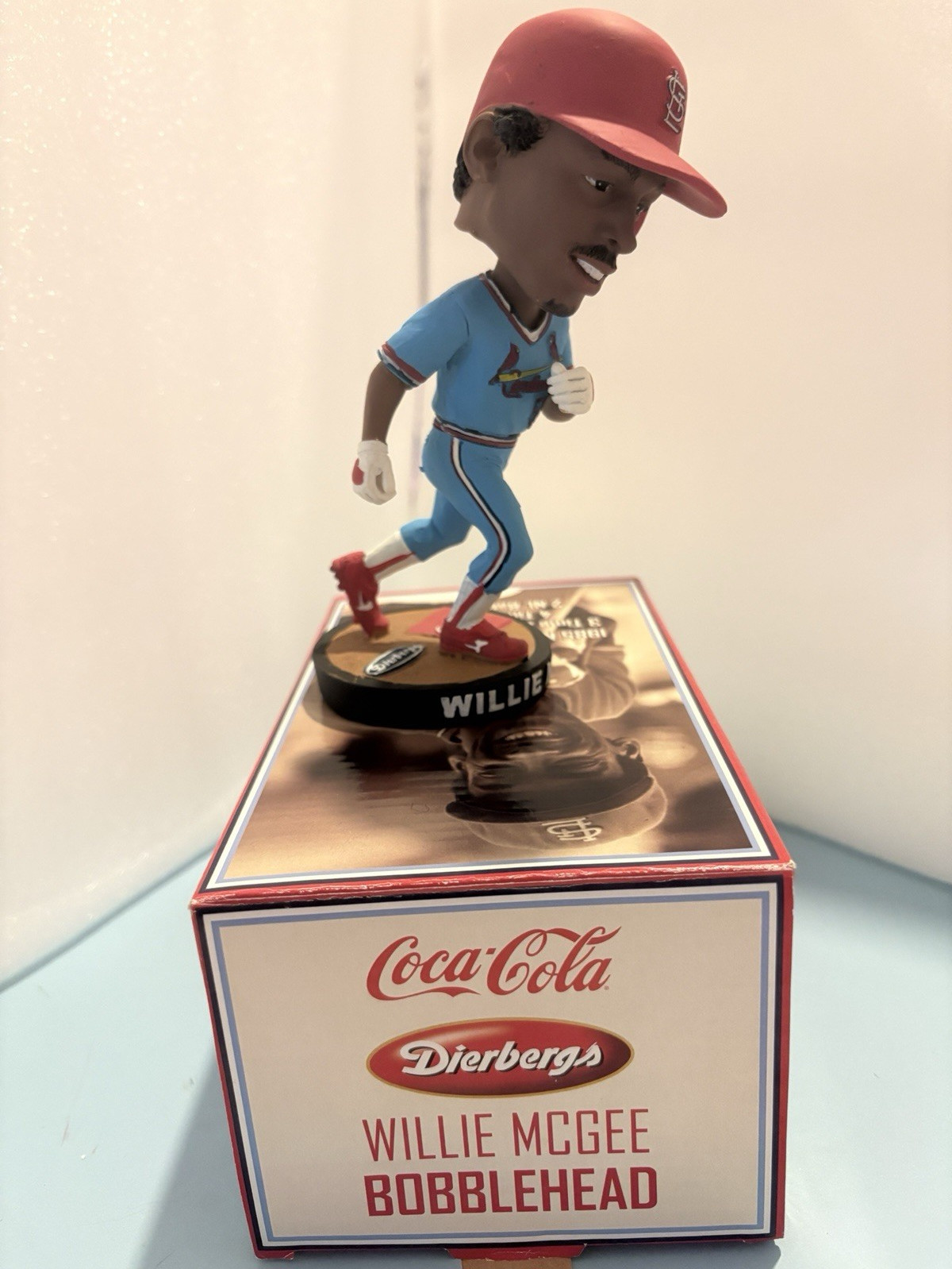 Kloanz Inc. Coca-Cola Dierbergs Willie McGee Baseball Plastic Bobblehead w/ Box