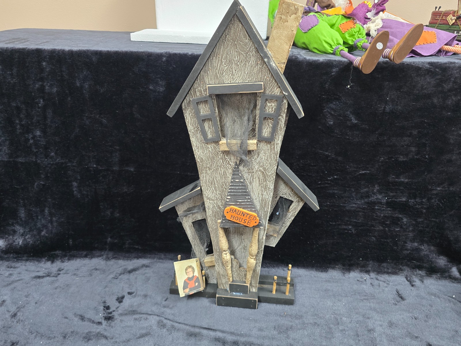 NOS Retired Large Bethany Lowe Halloween Crooked Haunted House Primitive Wood NOS Retired Large Bethany Lowe Halloween Crooked Haunted House Primitive Wood