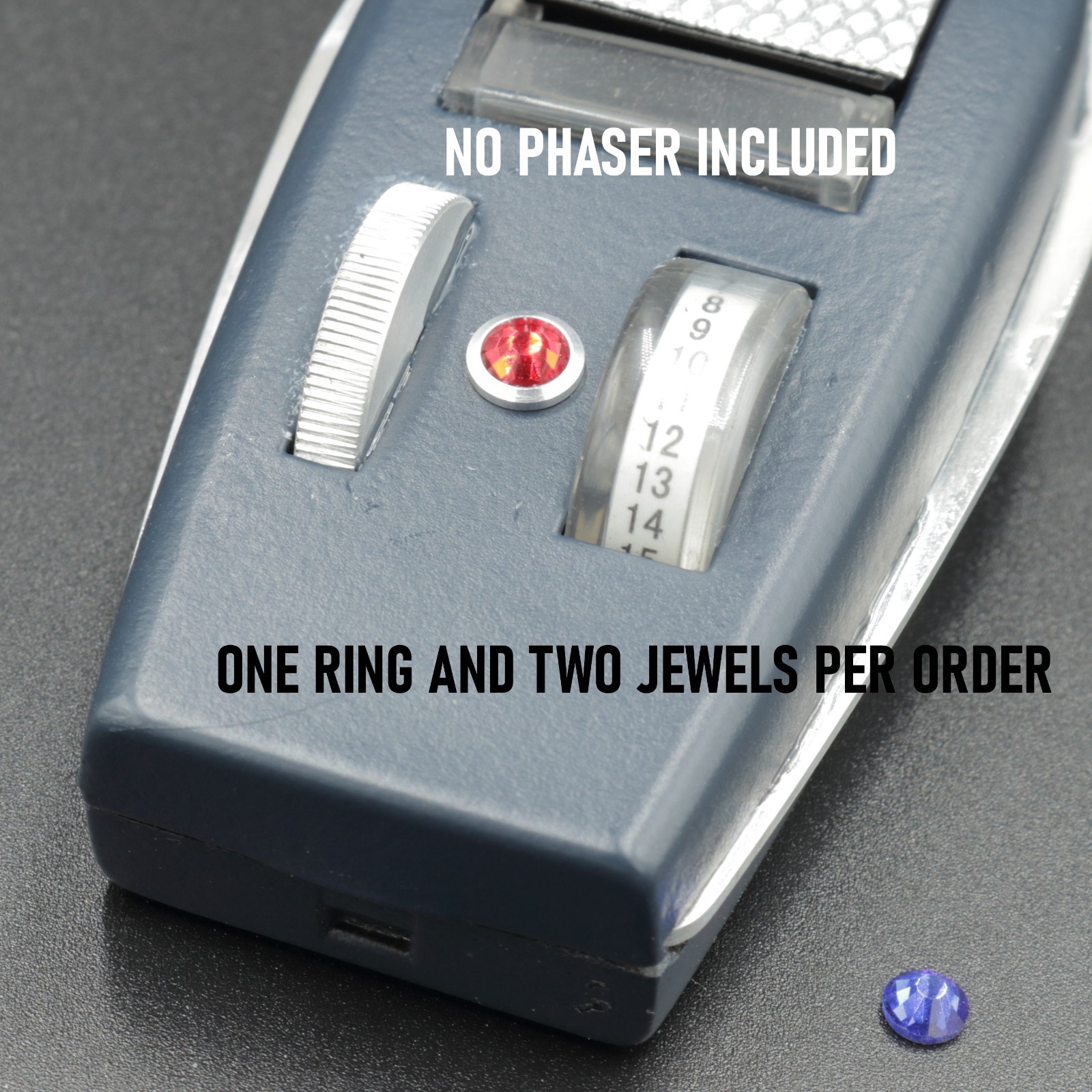 Star Trek, HMS Roddenberry, Power Jewel Bezel, P1 Bezel, with Blue & Red crystal Star Trek, HMS Roddenberry, Power Jewel Bezel, P1 Bezel, with Blue & Red crystal