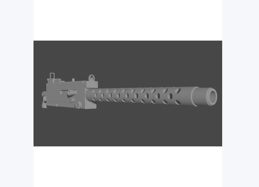 M1919 Browning - With Air Jacket - Black - Unassembled, Unpainted - Black