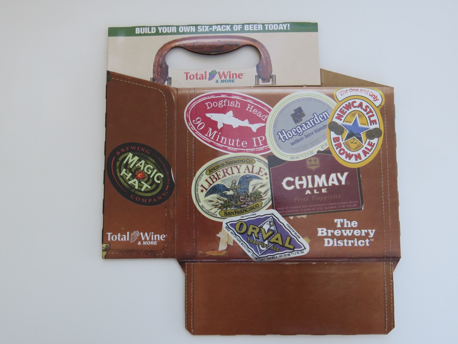 Beer Six Pack Holder (6-pack) ~ Chimay, Orval, Anchor Liberty Ale, Dogfish Head+ Beer Six Pack Holder (6-pack) ~ Chimay, Orval, Anchor Liberty Ale, Dogfish Head+