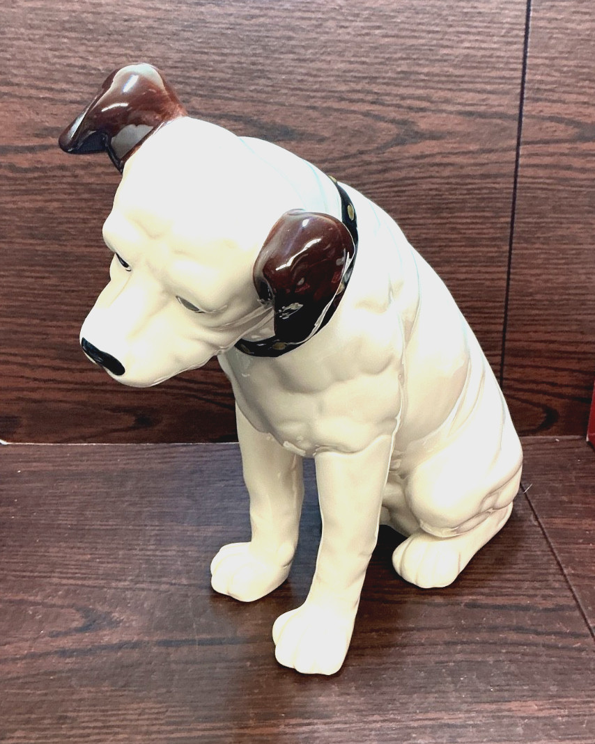 Vintage RCA Victor Advertising Dog Nipper Ceramic Figure 11.5" Tall