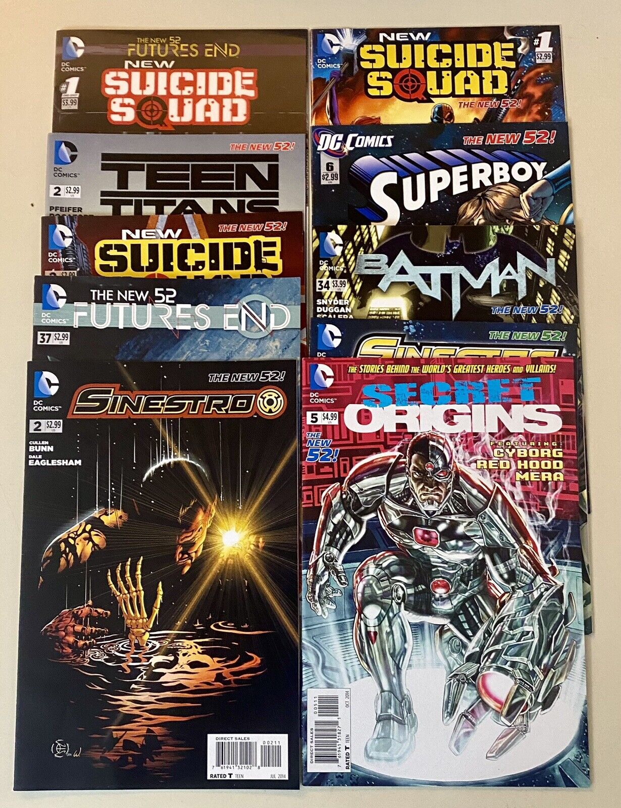 DC Comics - New 52 - Comic Book Lot Of 10 Suicide Squad Batman Sinestro