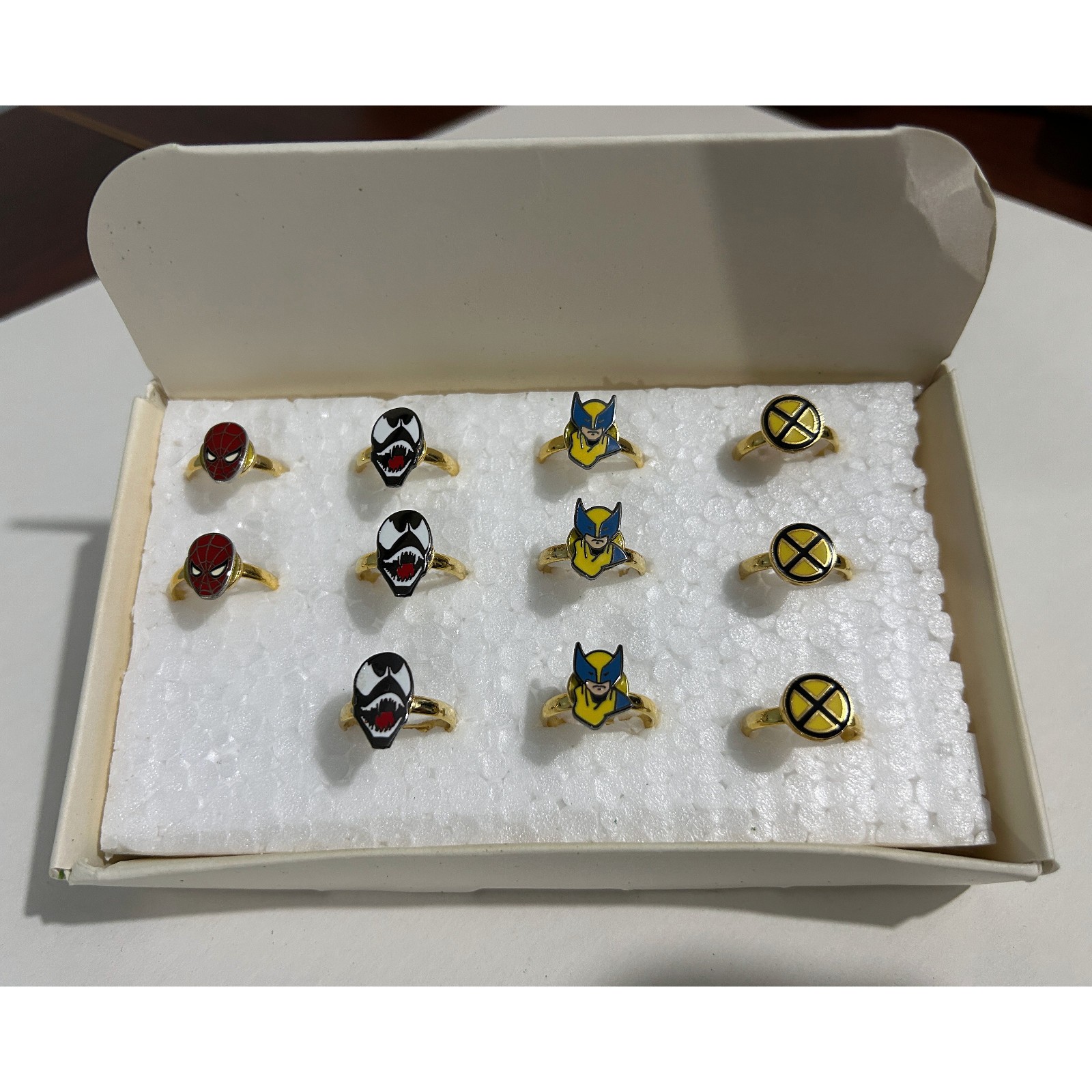 Ultra Rare Planet Studios Marvel Rings 11pc Spider-Man Venom Wolverine X-Men Ultra Rare Planet Studios Marvel Rings 11pc Spider-Man Venom Wolverine X-Men
