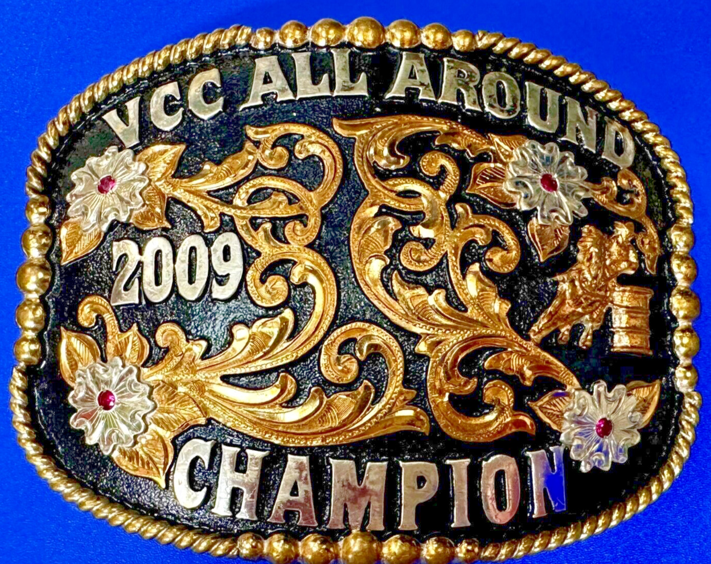 VCC All Around Champion 2009 Rodeo Trophy Belt Buckle by Cut Above Andy Andrews