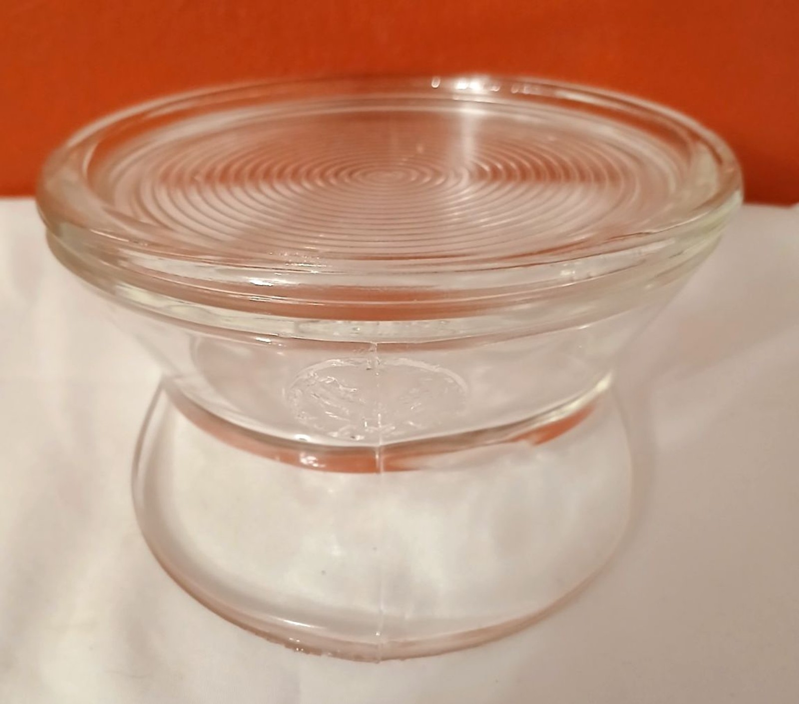 Vintage Glass WWII Army Military Officers Hat Dish With RARE Air Bubbles Vintage Glass WWII Army Military Officers Hat Dish With RARE Air Bubbles