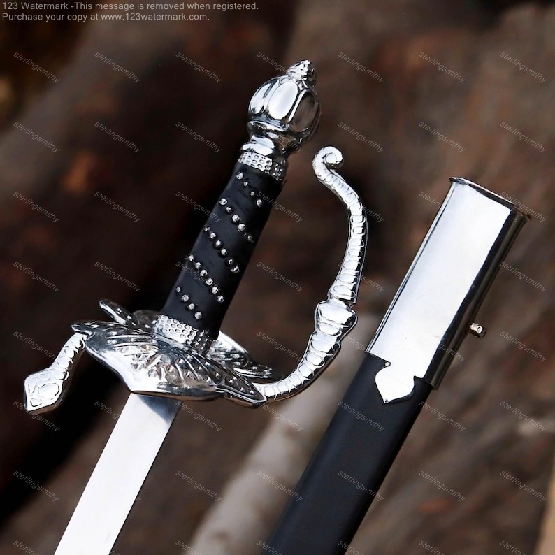 Legend of Zorro Rapier Movie Prop Sword Halloween Costume with Scabbard Gift Him