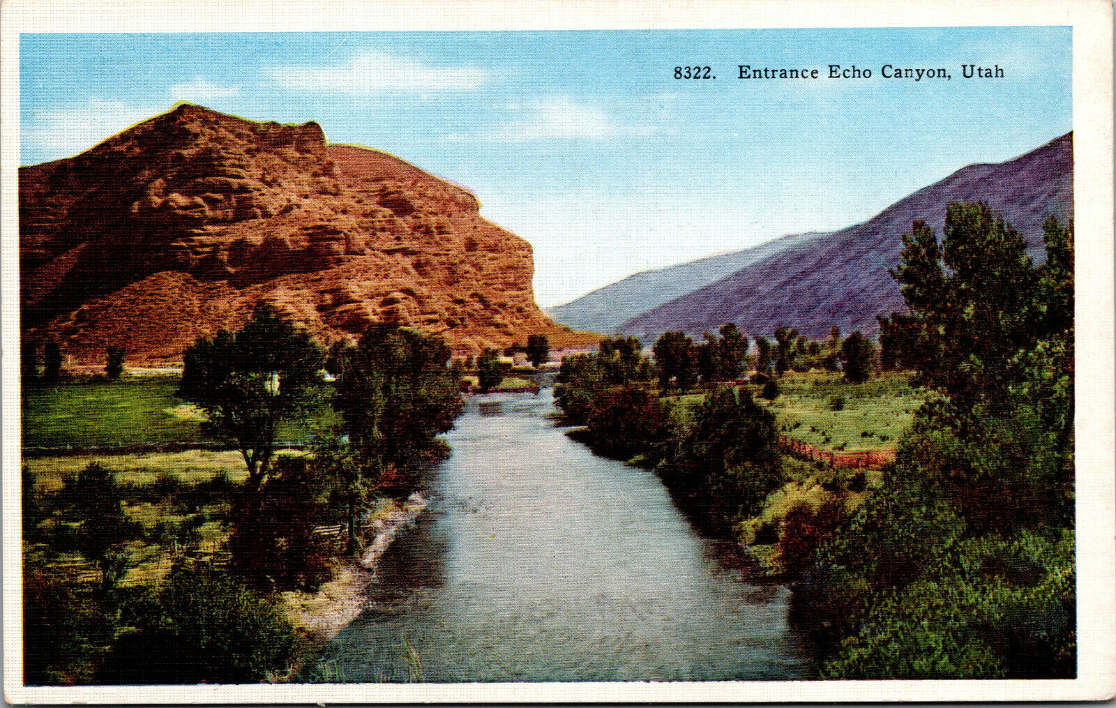 Vtg Entrance to Echo Canyon Utah UT Postcard