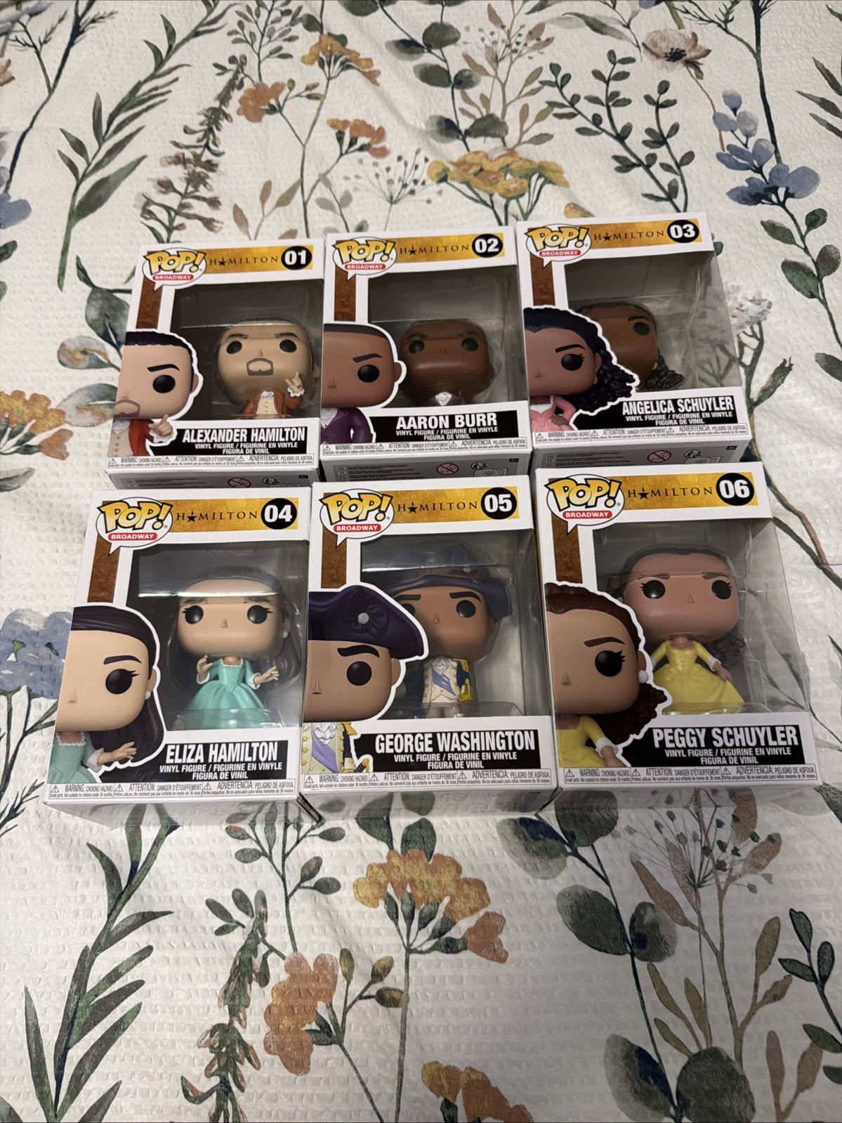 Funco Pop Broadway Hamilton Set Of Six Vinyl Figures