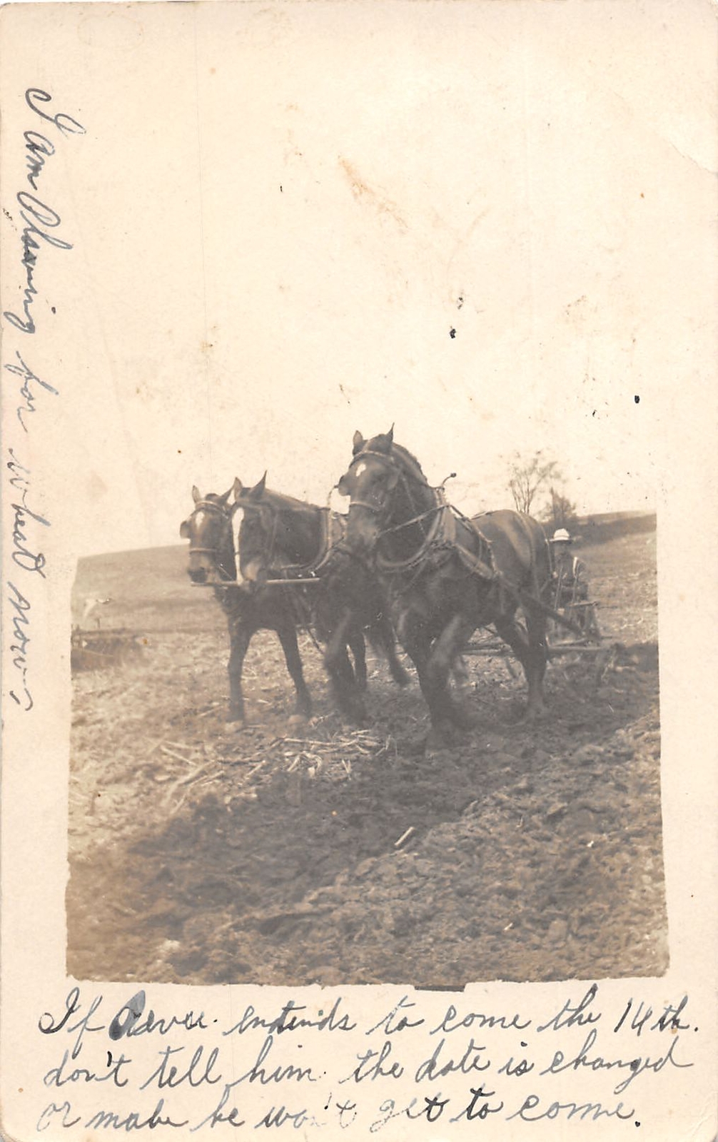 J35/ Wabash Indiana RPPC Postcard c1910 Occupational Farmer Plow 105 J35/ Wabash Indiana RPPC Postcard c1910 Occupational Farmer Plow 105