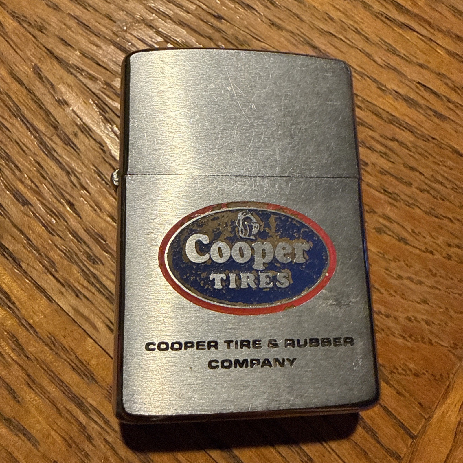 VINTAGE 1950'S "COOPER TIRES" ZIPPO ADVERTISING LIGHT - USED