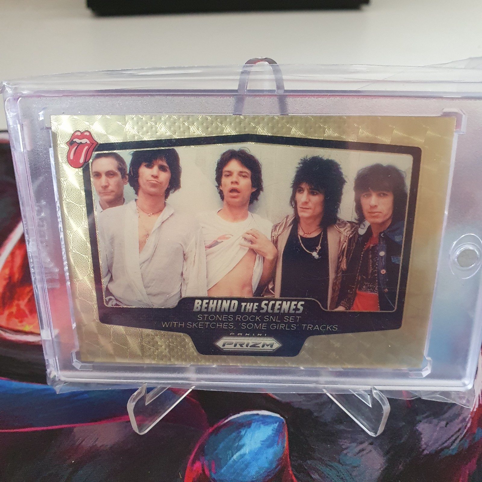 2025 Panini Prizm The Rolling Stones Behind the Scenes Gold Superfractor # 5/5 2025 Panini Prizm The Rolling Stones Behind the Scenes Gold Superfractor # 5/5