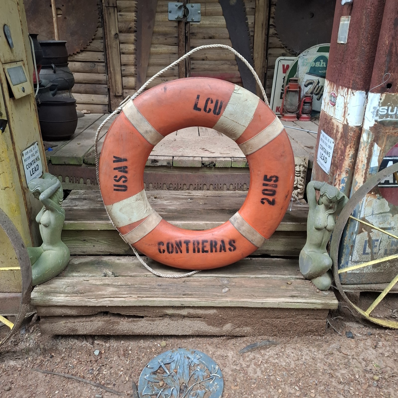 Vintage Contreras Landing craft utility SHIP LIFE RING MILITARY SEA SUPPORT Vintage Contreras Landing craft utility SHIP LIFE RING MILITARY SEA SUPPORT
